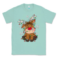 Seafoam Christmas reindeer Classic Tee - MaliasSmallBusiness