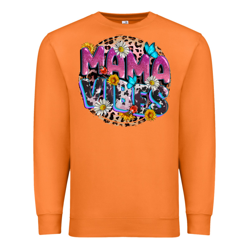 Mama Vibes Mother's Day Premium Sweatshirt by CowGirlArtShop | Teevron