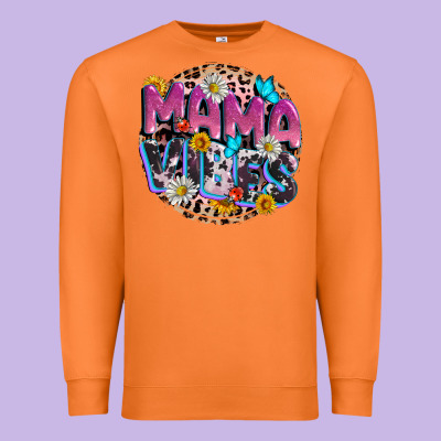 Mama Vibes Mother's Day Premium Sweatshirt Designed By Cowgirlartshop