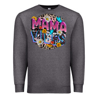 Charcoal Heather Mama vibes Mother's Day Premium Sweatshirt - CowGirlArtShop