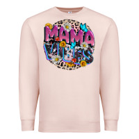 Pale Pink Mama vibes Mother's Day Premium Sweatshirt - CowGirlArtShop