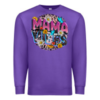 Purple Mama vibes Mother's Day Premium Sweatshirt - CowGirlArtShop