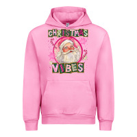 Fuchsia Pink Pink Christmas Vibes Santa Urban Hoodie - FaDigitalArtStudio