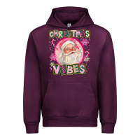 Mauve Wine Pink Christmas Vibes Santa Urban Hoodie - FaDigitalArtStudio