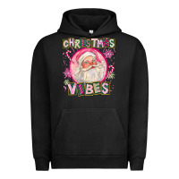 Pigment Black Pink Christmas Vibes Santa Urban Hoodie - FaDigitalArtStudio