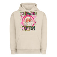 Pigment French Oak Pink Christmas Vibes Santa Urban Hoodie - FaDigitalArtStudio