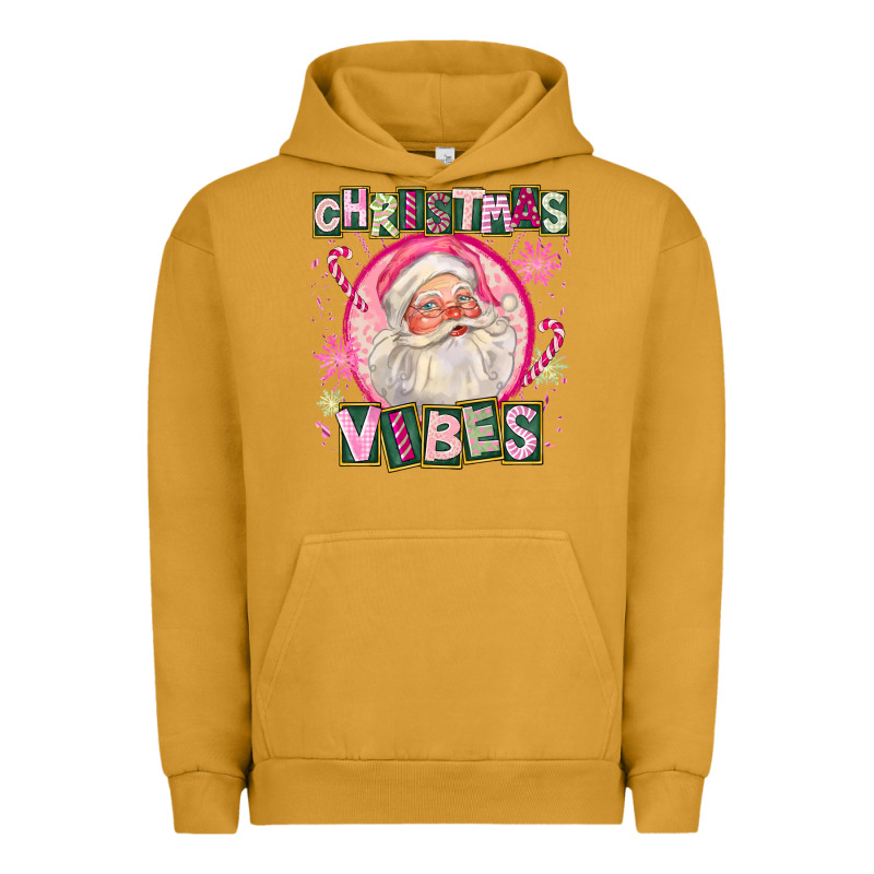 Pink Christmas Vibes Santa Urban Hoodie by FaDigitalArtStudio | Teevron