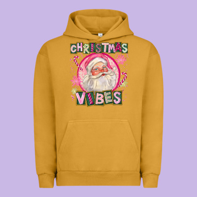 Pink Christmas Vibes Santa Urban Hoodie Designed By Fadigitalartstudio