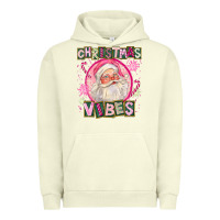 Pigment Pistachio Pink Christmas Vibes Santa Urban Hoodie - FaDigitalArtStudio
