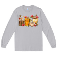 Moon Dust Honey And Bee With Flower Coffee Cup Long Sleeve Tee - BundleAndBundleShop
