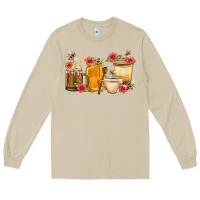 Mushroom Honey And Bee With Flower Coffee Cup Long Sleeve Tee - BundleAndBundleShop