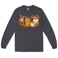 Smoke Honey And Bee With Flower Coffee Cup Long Sleeve Tee - BundleAndBundleShop