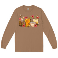Toasted Coconut Honey And Bee With Flower Coffee Cup Long Sleeve Tee - BundleAndBundleShop