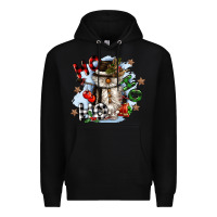 Black ho ho ho snowman gnome Premium Hoodie - CowGirlArtShop