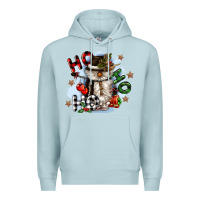 Blue Mist ho ho ho snowman gnome Premium Hoodie - CowGirlArtShop