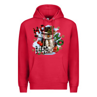 Cardinal ho ho ho snowman gnome Premium Hoodie - CowGirlArtShop