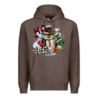 Coffee ho ho ho snowman gnome Premium Hoodie - CowGirlArtShop