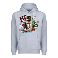 Heather Grey ho ho ho snowman gnome Premium Hoodie - CowGirlArtShop