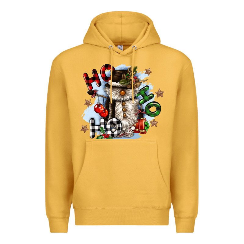 Ho Ho Ho Snowman Gnome Premium Hoodie by CowGirlArtShop | Teevron