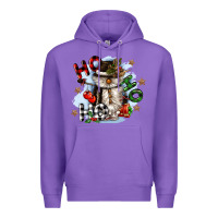 Purple ho ho ho snowman gnome Premium Hoodie - CowGirlArtShop
