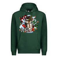Sports Green ho ho ho snowman gnome Premium Hoodie - CowGirlArtShop