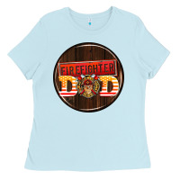 Baby Blue firefighter coasters Ladies Tee - AdoDesignShop