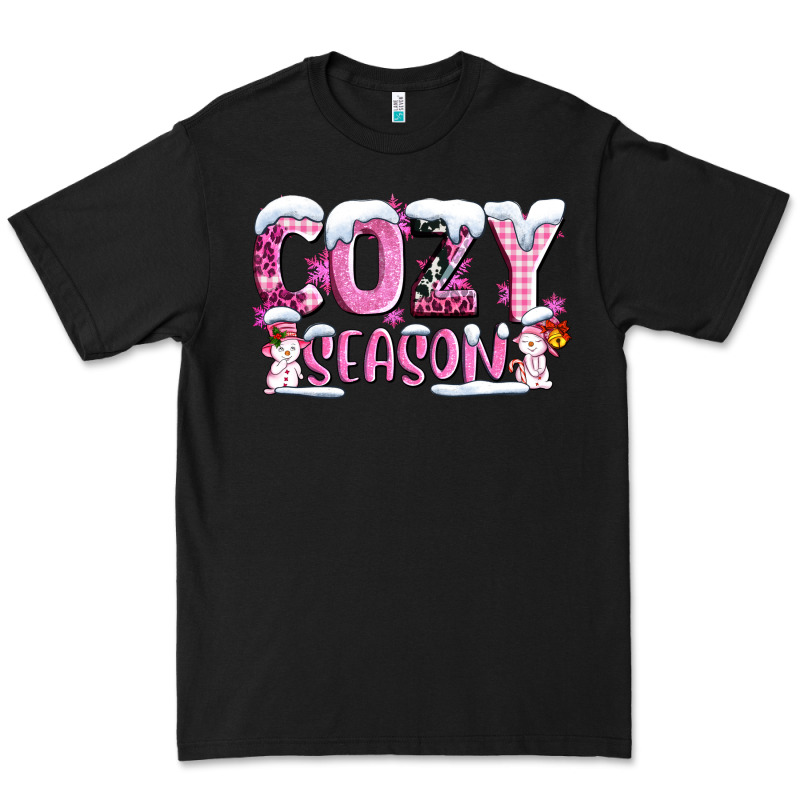 Pink Cozy Season With Snowman Ado Premium Tee by AdoDesignShop | Teevron