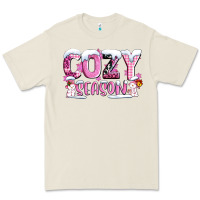 Bone pink cozy season with snowman ado Premium Tee - AdoDesignShop