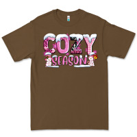Cacao pink cozy season with snowman ado Premium Tee - AdoDesignShop