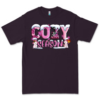 Plum pink cozy season with snowman ado Premium Tee - AdoDesignShop
