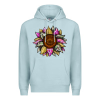 Blue Mist sunflower camouflage Premium Hoodie - JahusDesignShop