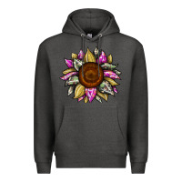 Charcoal Heather sunflower camouflage Premium Hoodie - JahusDesignShop