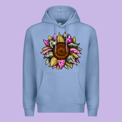 Sunflower Camouflage Premium Hoodie Designed By Jahusdesignshop