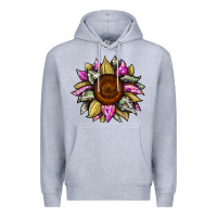 Heather Grey sunflower camouflage Premium Hoodie - JahusDesignShop