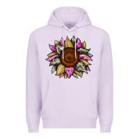 Lilac sunflower camouflage Premium Hoodie - JahusDesignShop