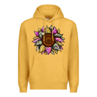 Mustard sunflower camouflage Premium Hoodie - JahusDesignShop