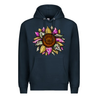 Navy sunflower camouflage Premium Hoodie - JahusDesignShop