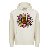 Oatmeal Heather sunflower camouflage Premium Hoodie - JahusDesignShop