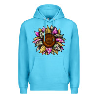 Ocean Blue sunflower camouflage Premium Hoodie - JahusDesignShop
