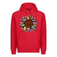 Red sunflower camouflage Premium Hoodie - JahusDesignShop