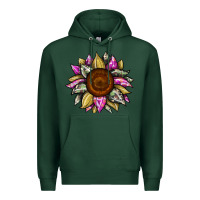 Sports Green sunflower camouflage Premium Hoodie - JahusDesignShop