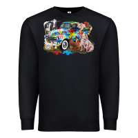 Autism Truck With Farm Animals Premium Sweatshirt | Teevron