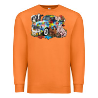Carrot Autism truck with farm animals Premium Sweatshirt - CowGirlArtShop