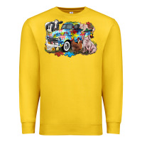 Lemon Autism truck with farm animals Premium Sweatshirt - CowGirlArtShop