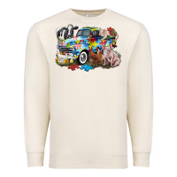 Sandshell Autism truck with farm animals Premium Sweatshirt - CowGirlArtShop