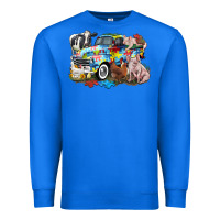 True Royal Autism truck with farm animals Premium Sweatshirt - CowGirlArtShop