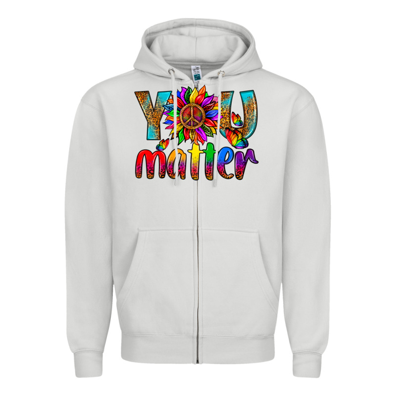 Lgbtq+ You Matter With Leopard Zipper Hoodie by NancyCooperArtShop | Teevron