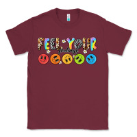 Burgundy feel your feelings Classic Tee - NancyCooperArtShop
