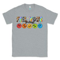 Heather Grey feel your feelings Classic Tee - NancyCooperArtShop