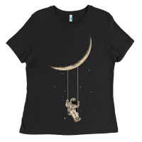 Black Astronaut Moon Swing Ladies Tee - Bettercallsaul